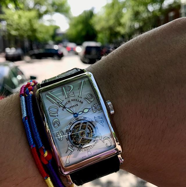 Finding a parking spot in Nantucket is becoming as rare and hard to get as our inventory!! Pictured is a white gold Franck Muller Long Island Tourbillon. #franckmuller #tourbillon #franckmullerlongisland #1200 #nantucket