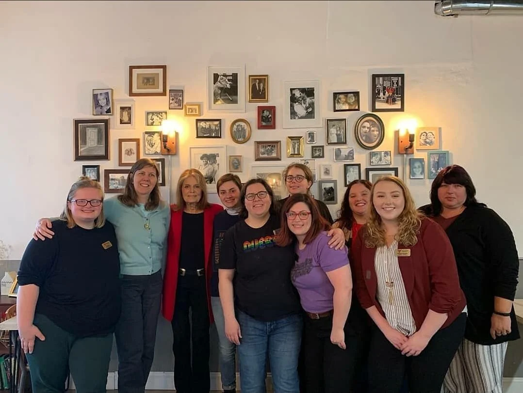 Gloria Steinem visited Queer Chocolatier and Ball State University in December of 2019 during her book tour.