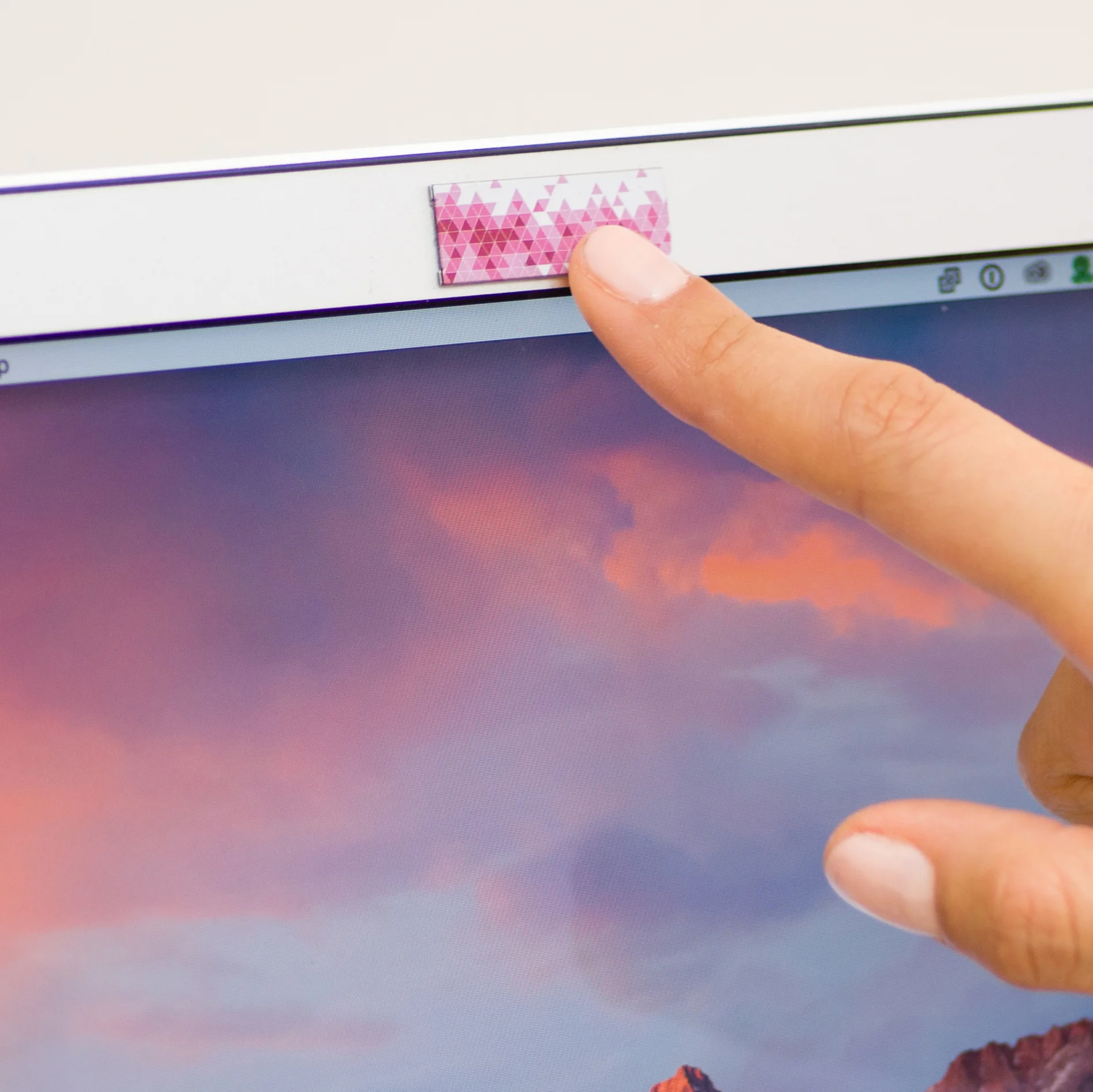 Webcam Cover, Pink Geometric 