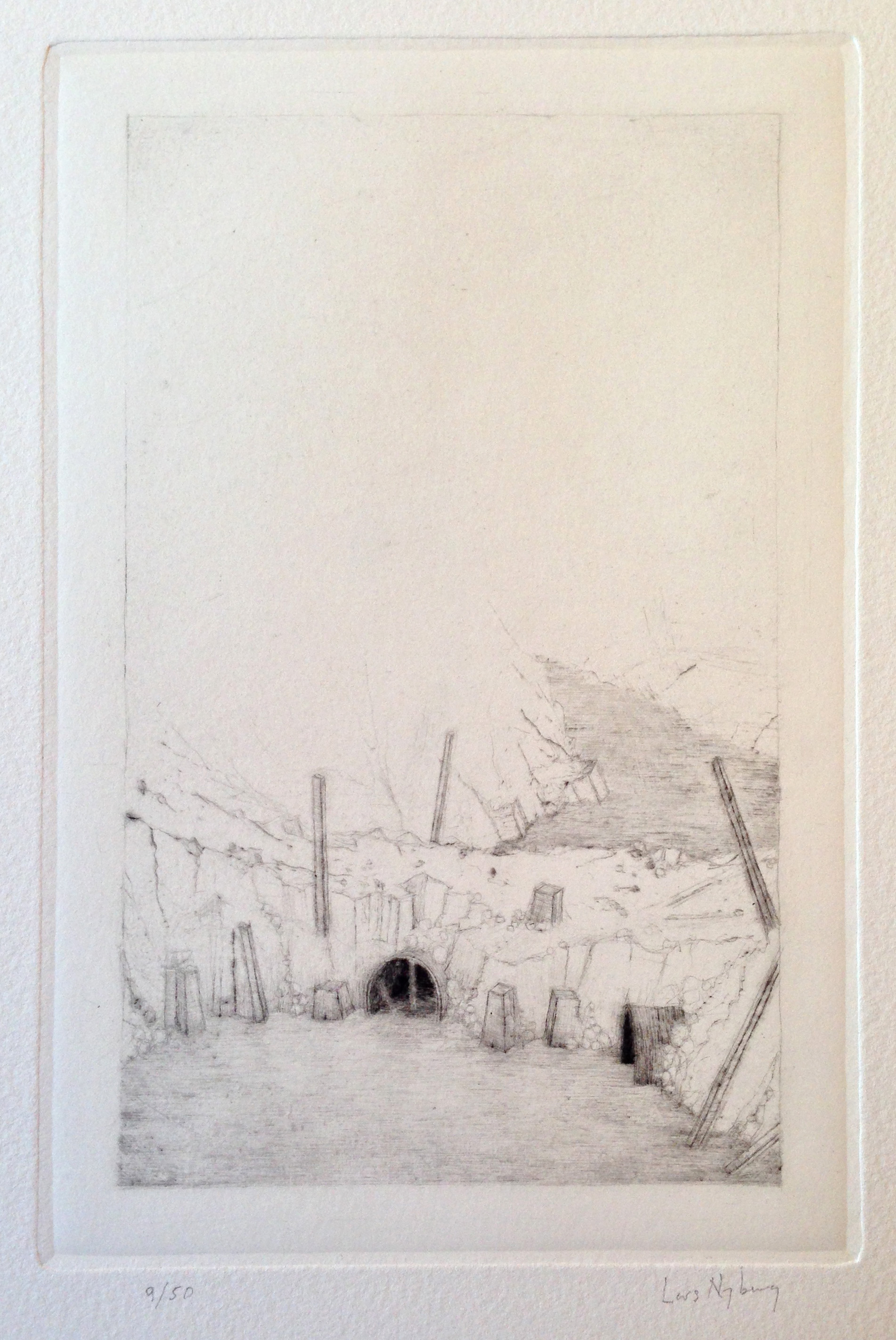 The Canal, drypoint by Lars Nyberg