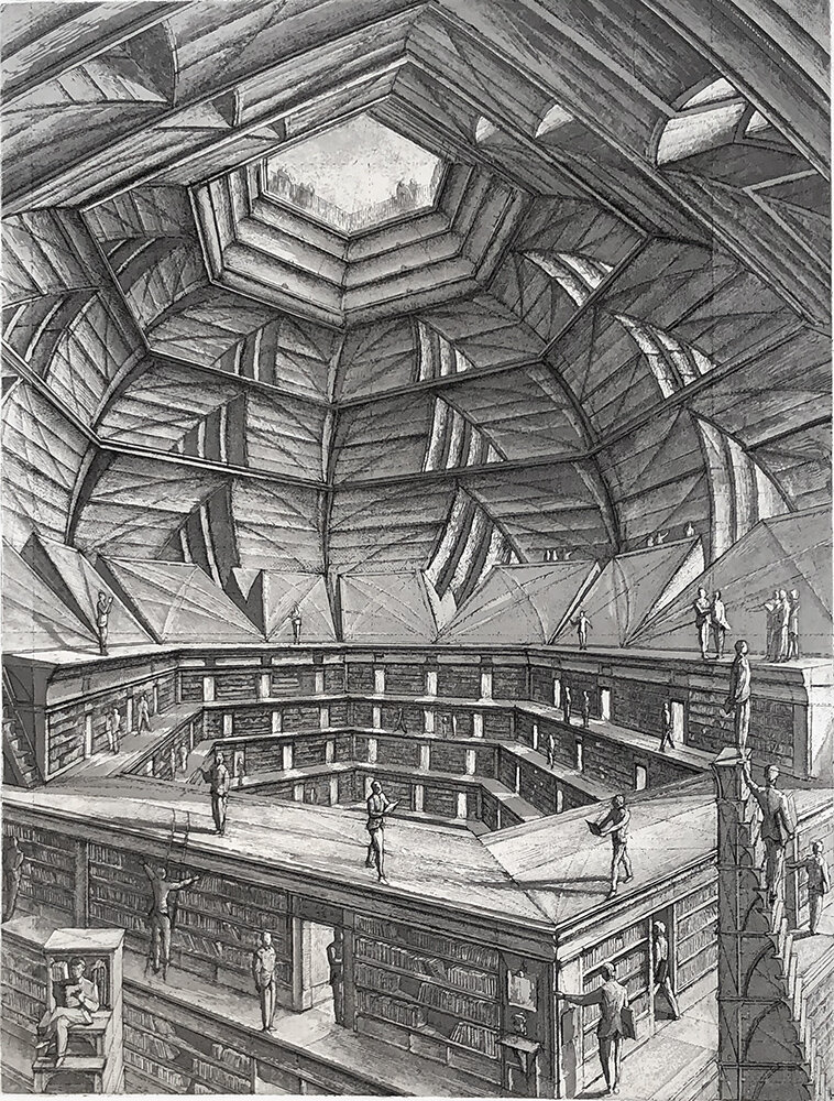 Erik Desmazières - Library of Babel — Warnock Fine Arts