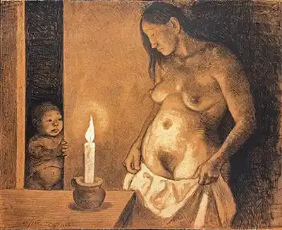 El Niño y la Vela, by Francisco Zúñiga