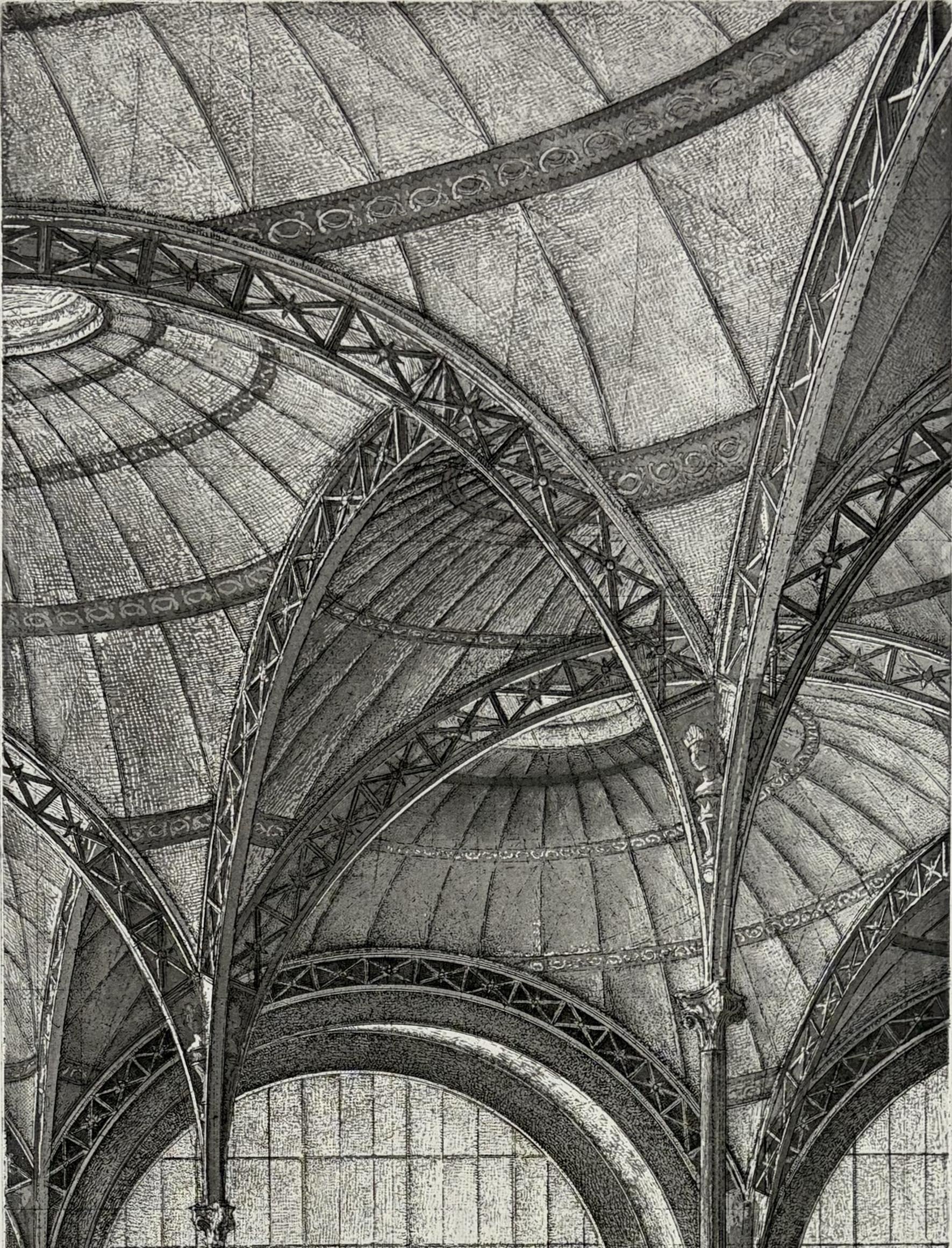 Salle Labrouste Coté Nord fragment, by Erik Desmazières 