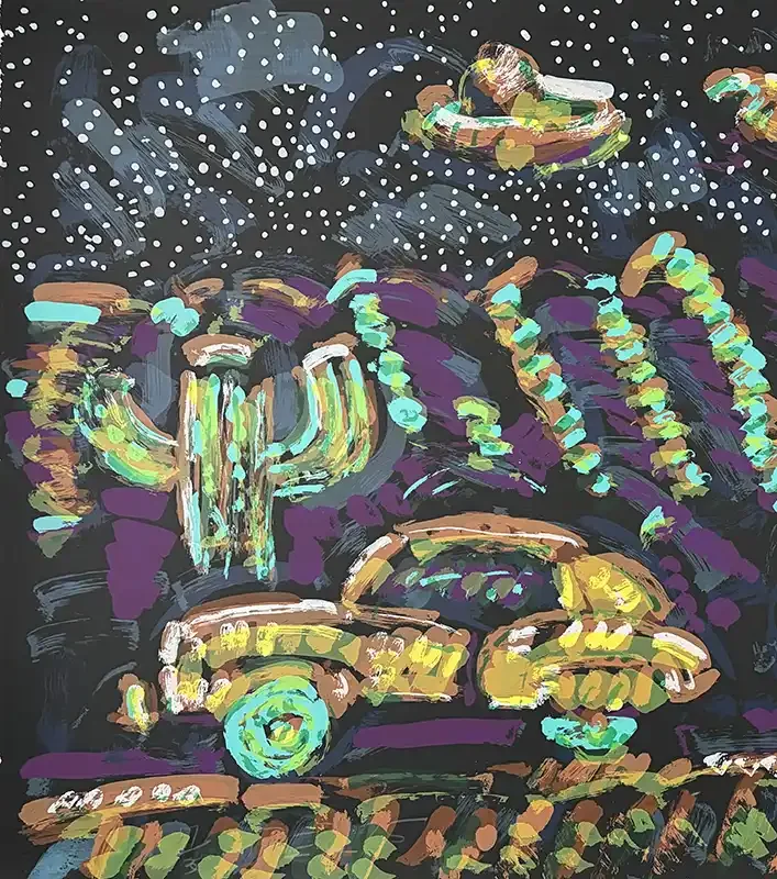 Flying Saucers Over Roswell, New Mexico, by Frank Romero