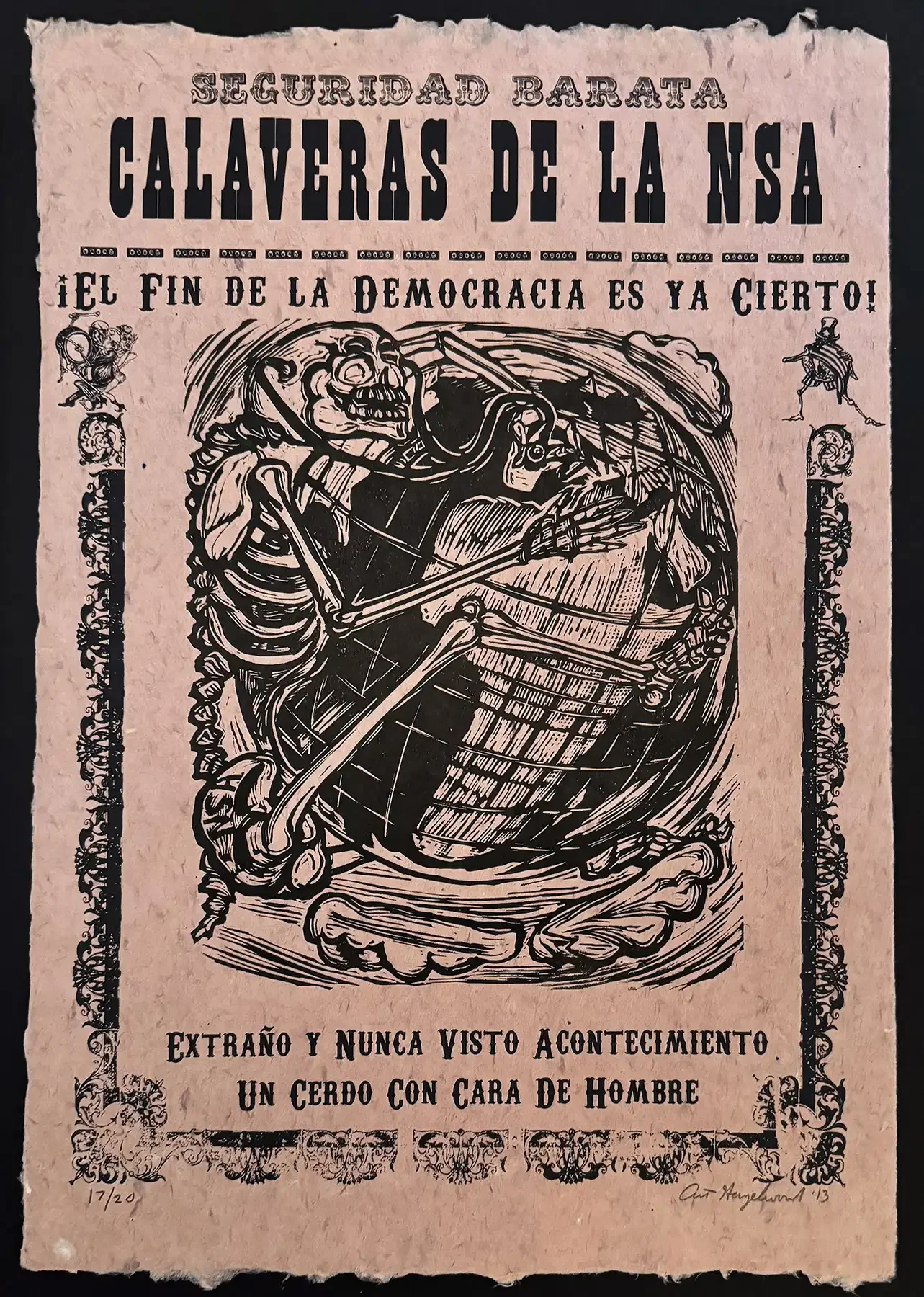 Jose Guadalupe Posada inspired street posters on the 100th anniversary of his death.