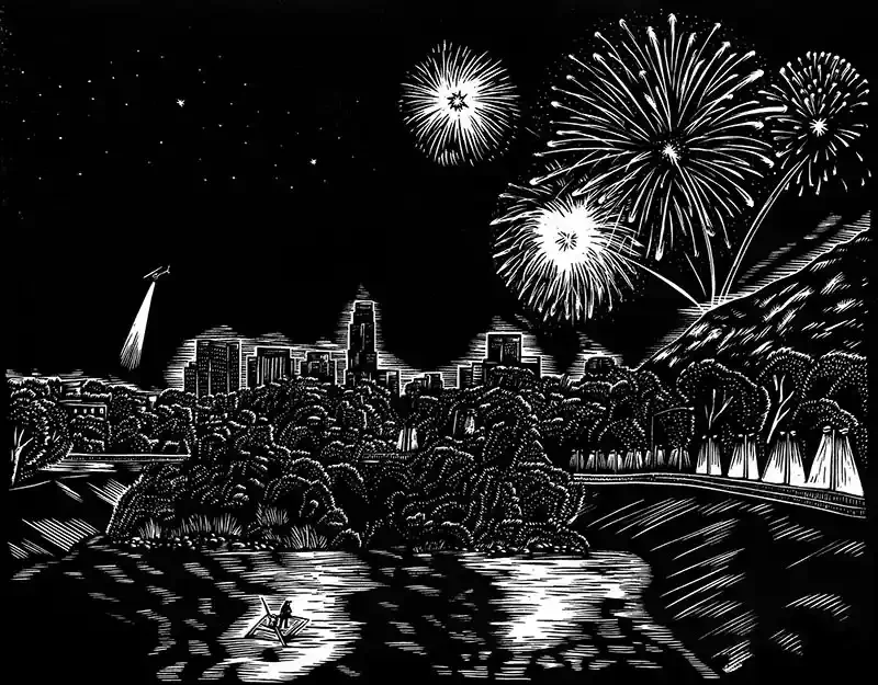 Fireworks Over the River