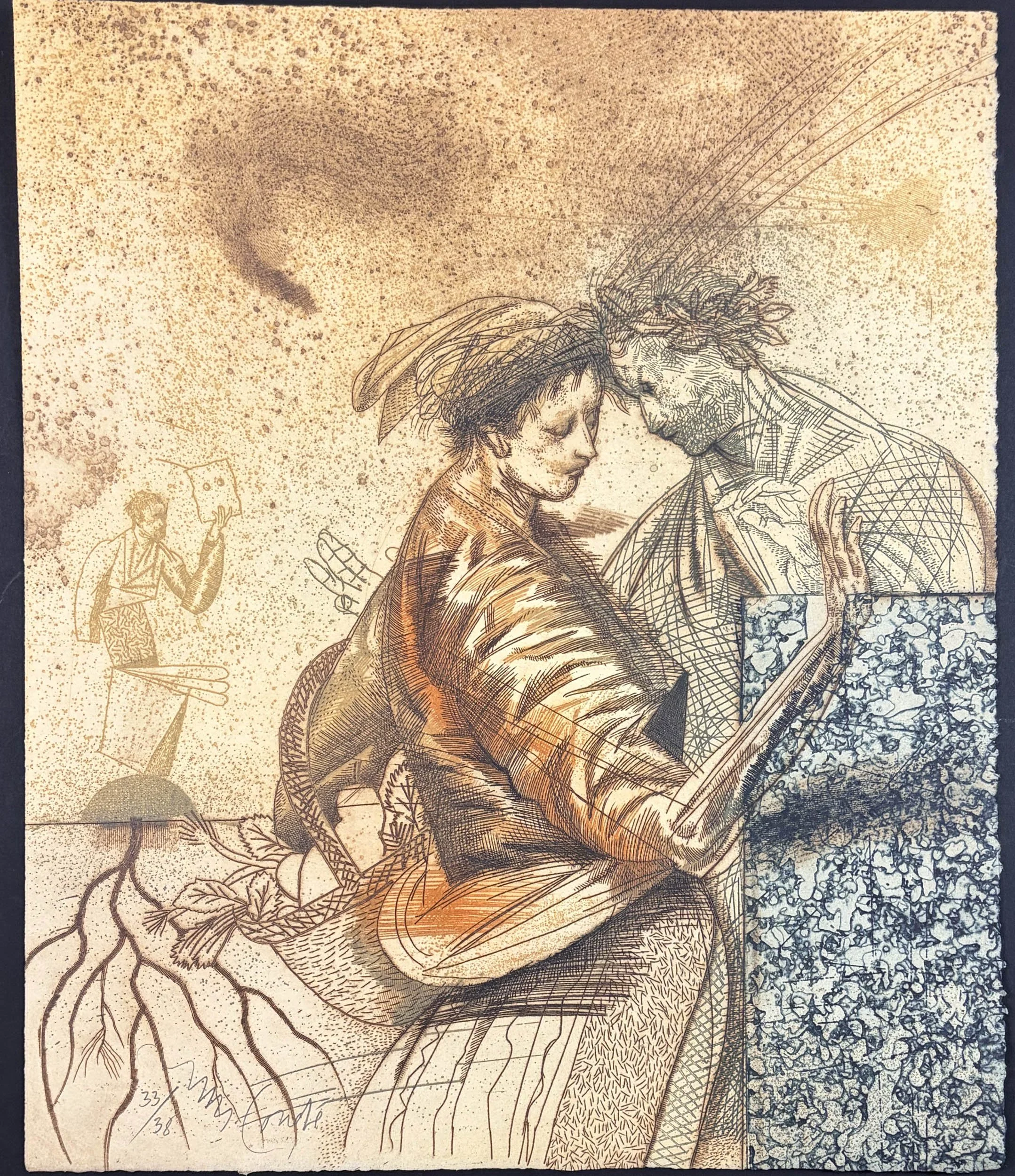 Miguel Conde Antaño otra vez Once Again Long Ago etching, 1999.