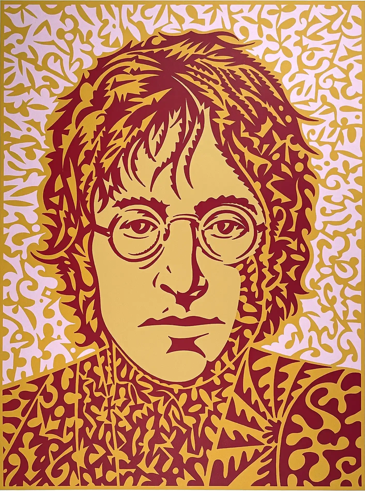 John Lennon (Orange) by John Van Hamersveld | Psychedelic Portrait