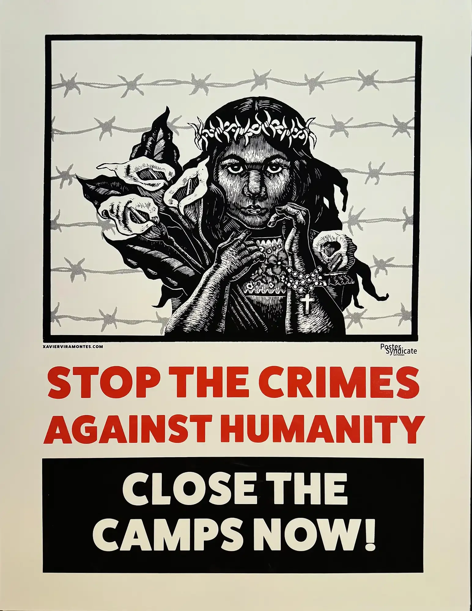 a powerful protest against the inhumane treatment of immigrants held in camps in the U.S.