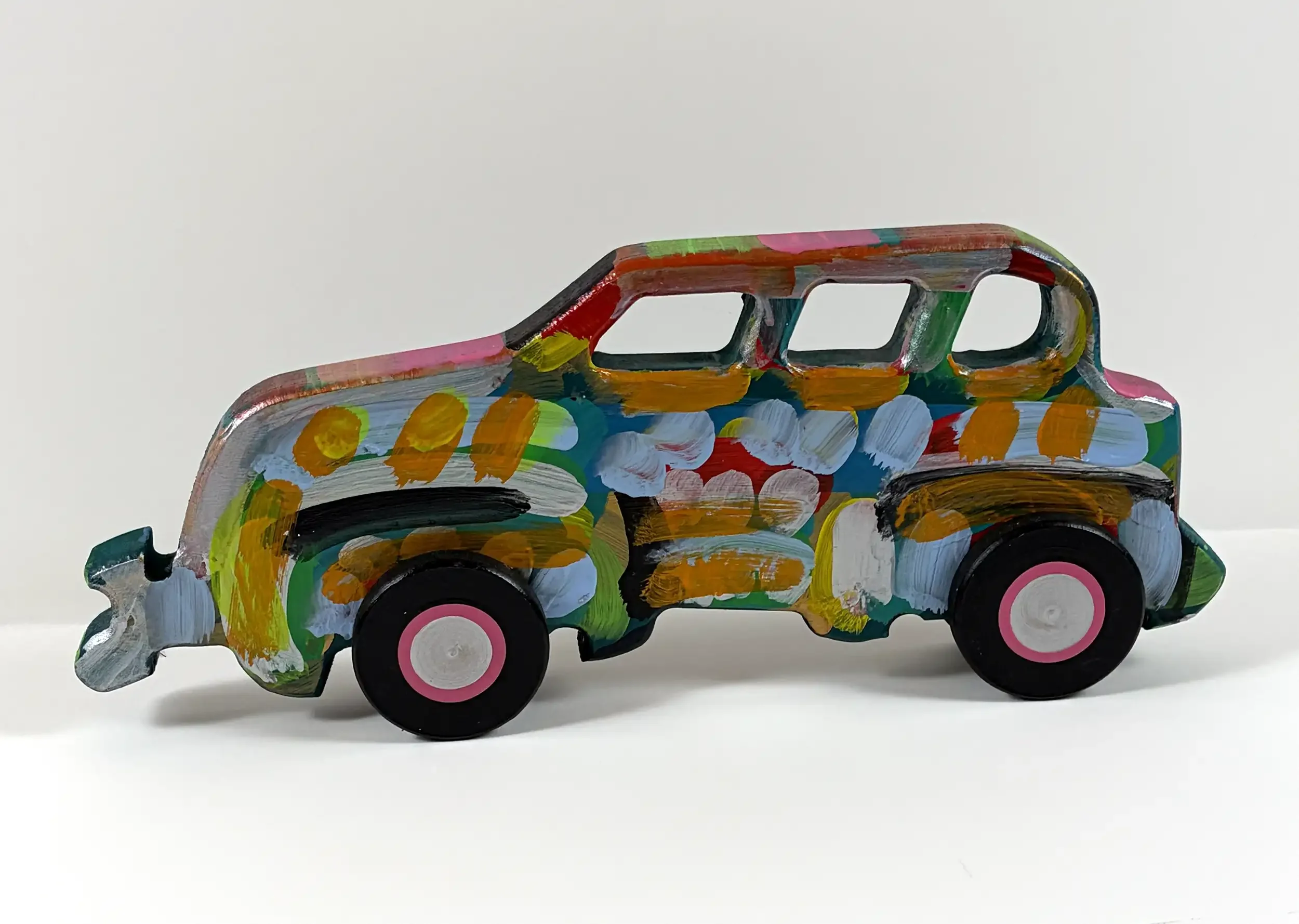 Three window Hand-carved  car frank Romero