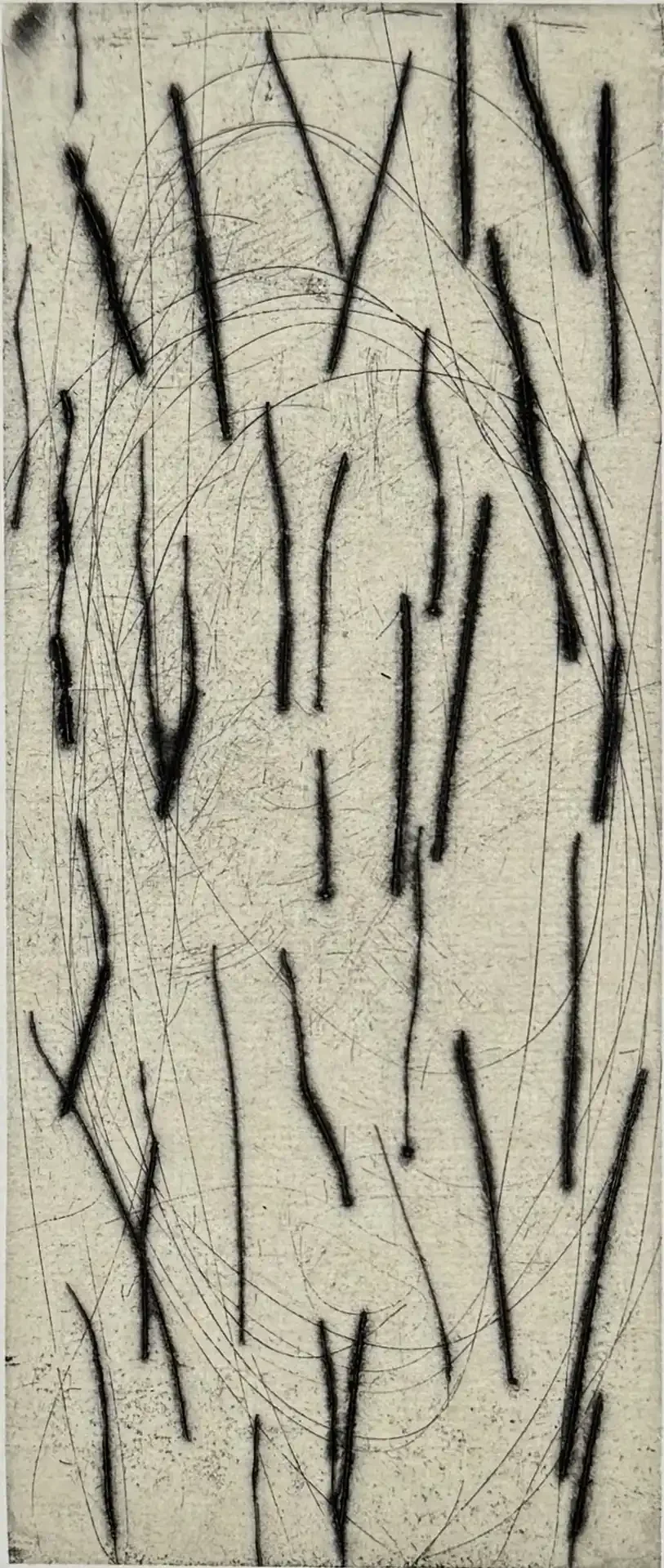 TOT 5, miniature abstract print with brown tones