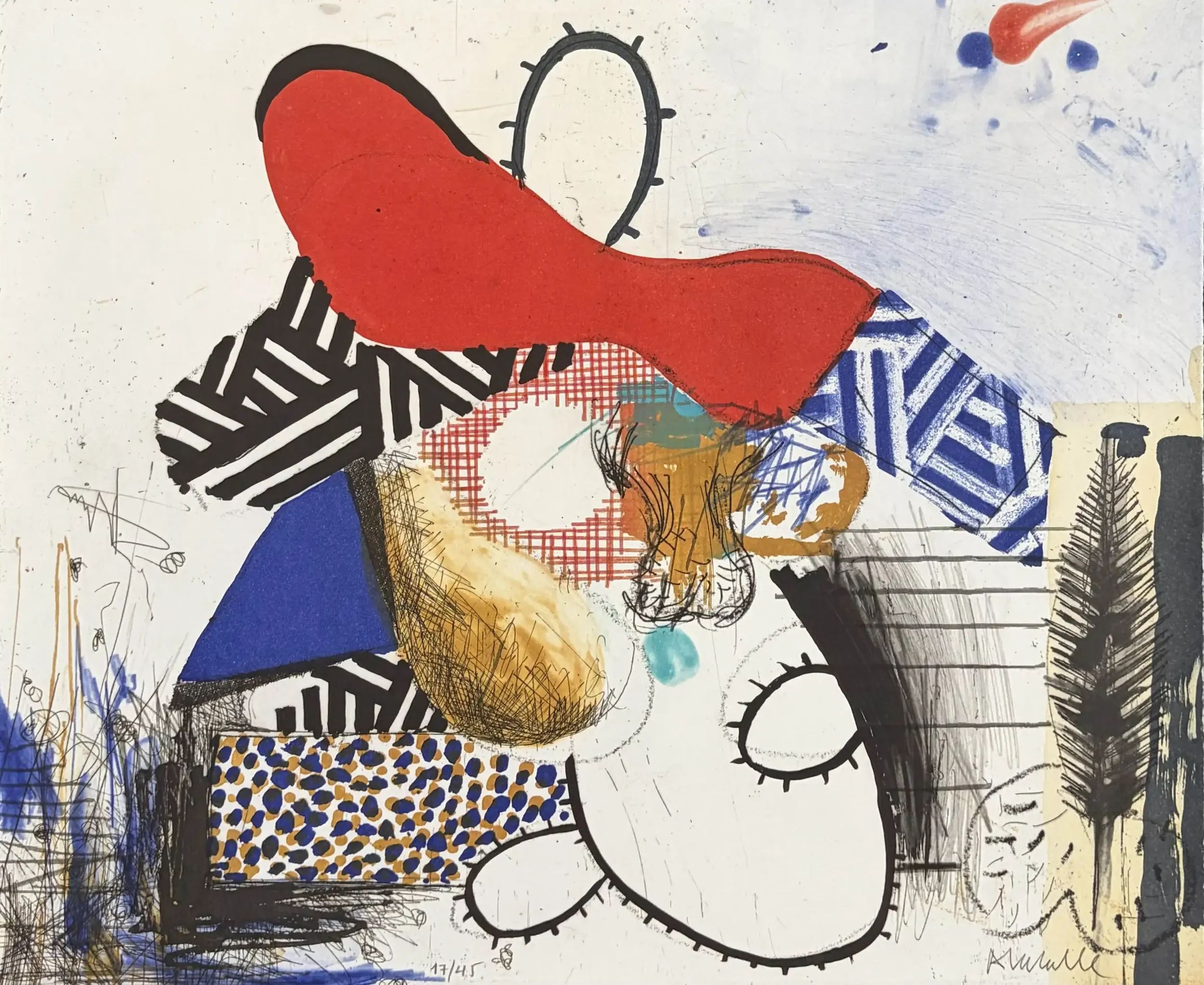 Abraham LaCalle Untitled I abstract etching, 2004, published by The Print Subscribers Club.