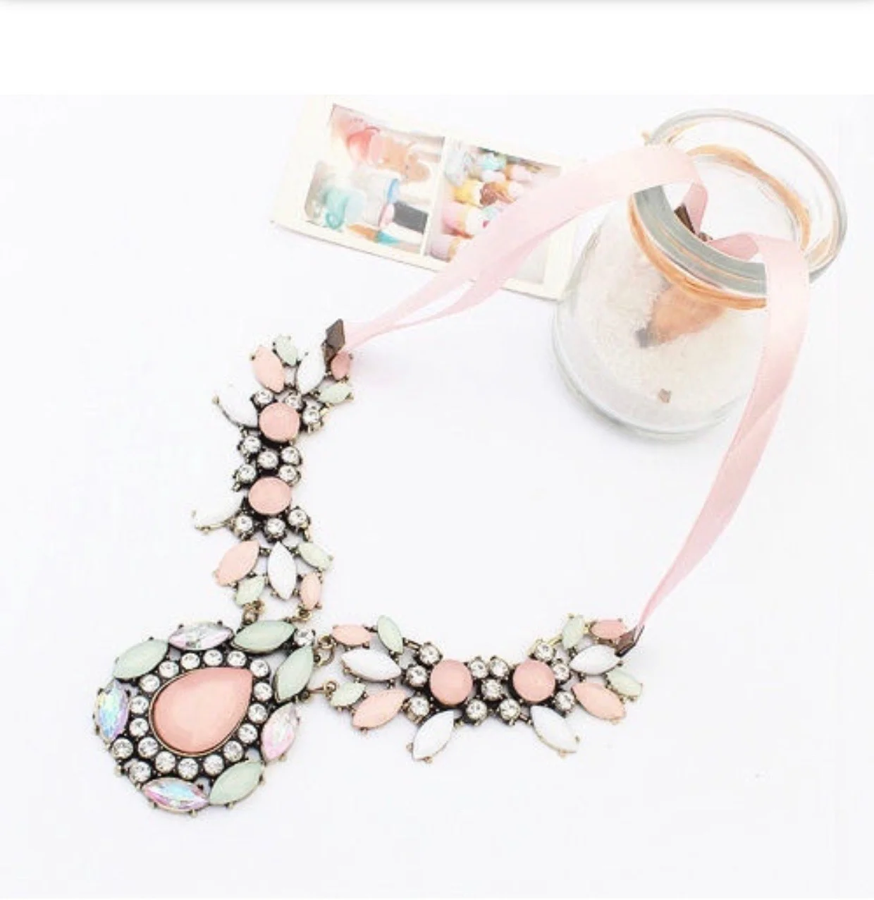 Ribbon Diamond Necklace 