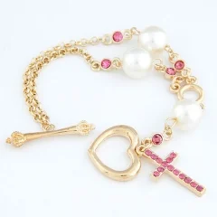 Heart & Cross Bracelet