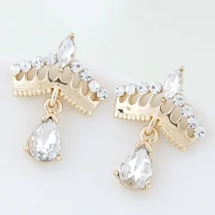 Crowned Diamond Earring