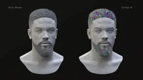 Male Curly Hair | Procedural Grooming