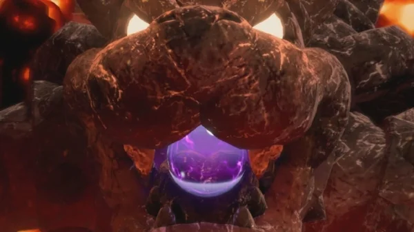 Oh no! A mostly-immobile statue of Bowser! I wonder where I should target my shots ...