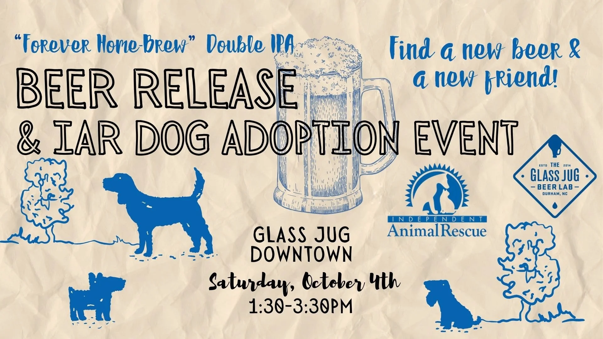 "Forever Home-Brew" Beer Release & IAR Dog Adoption Event