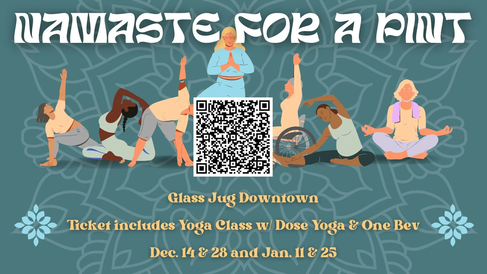 Namaste for a Pint Yoga Class