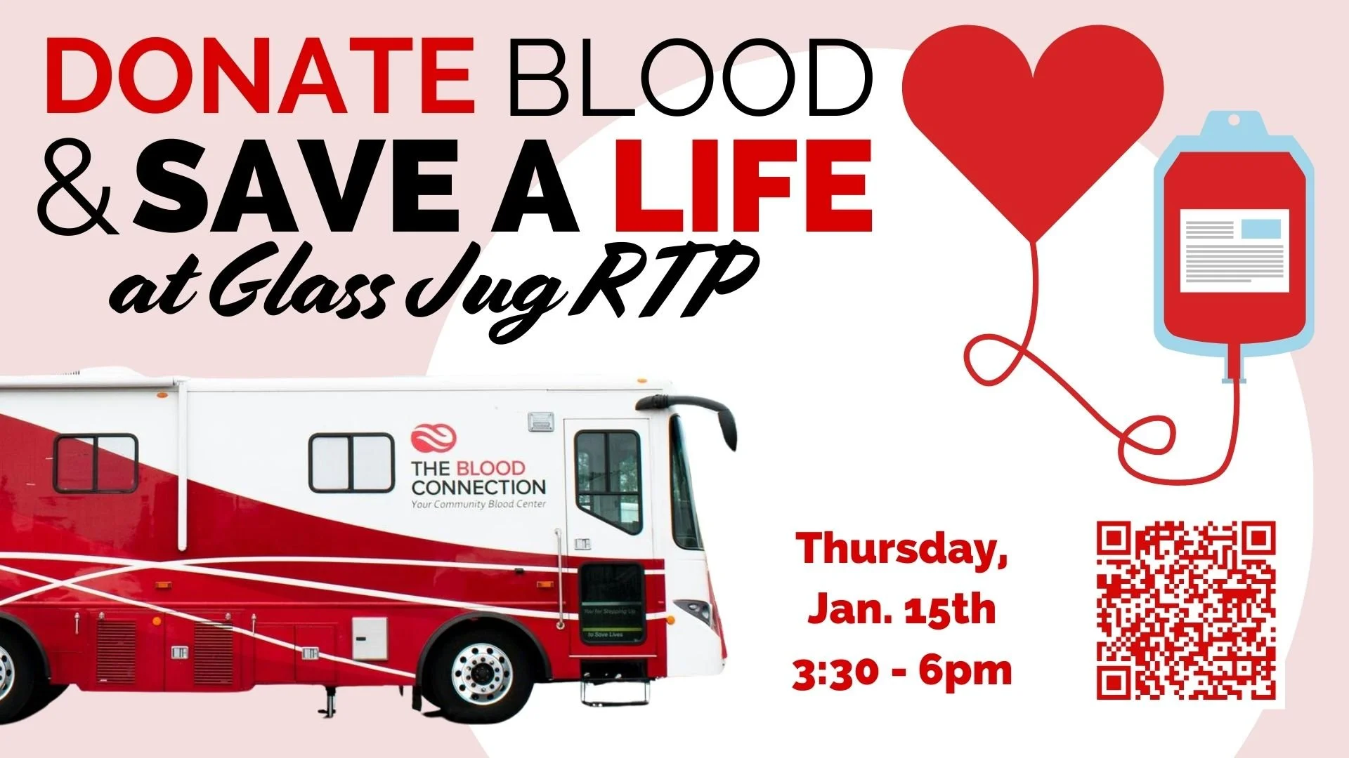 Donate Blood &amp; Save a Life at Glass Jug RTP
