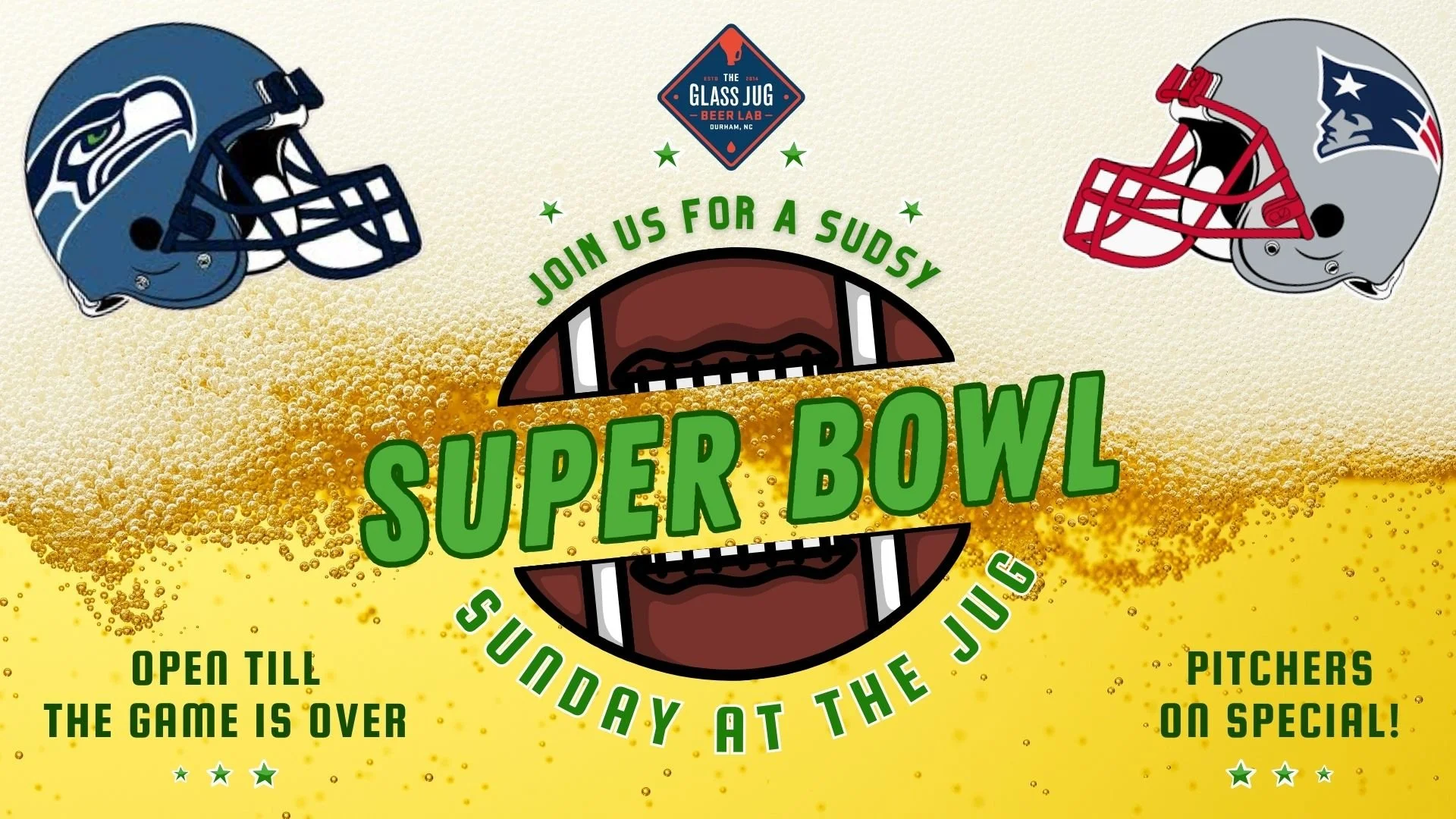 Sudsy Super Bowl Sunday Watch Party