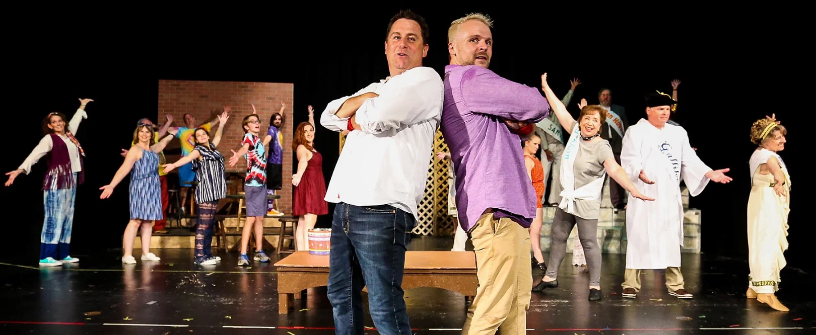 Godspell-Dabour-416 Jesus, Judas All Best End pose.jpg