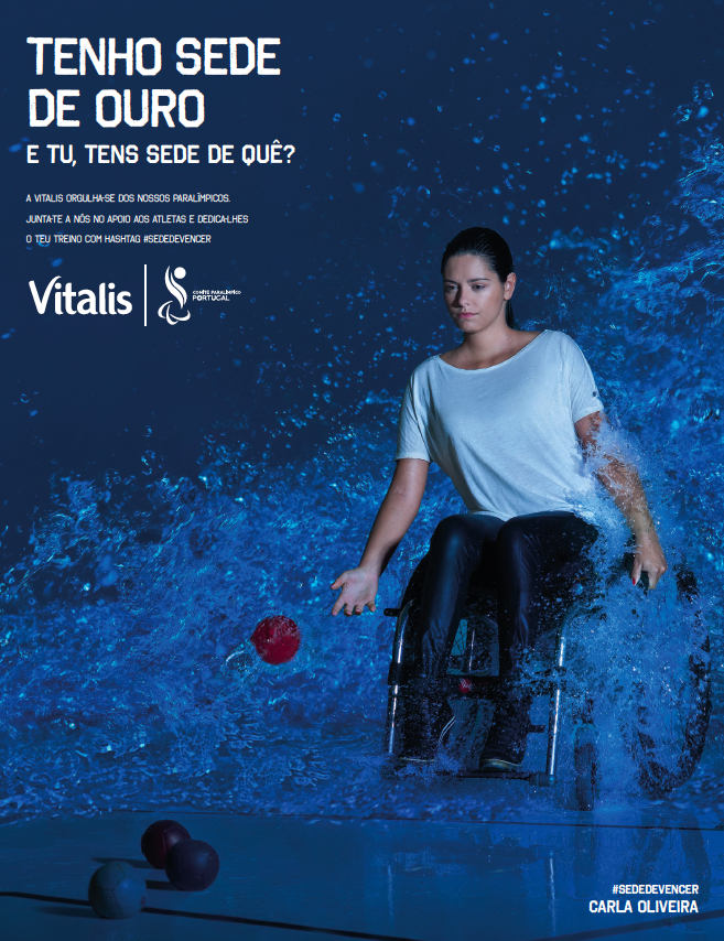 The paralympic athletes were an essential part of the communication, together with a copy that highlighted their thirst for gold and victory