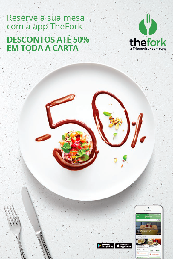   "Book your table in The Fork app. Discounts until 50% in all the menu"  