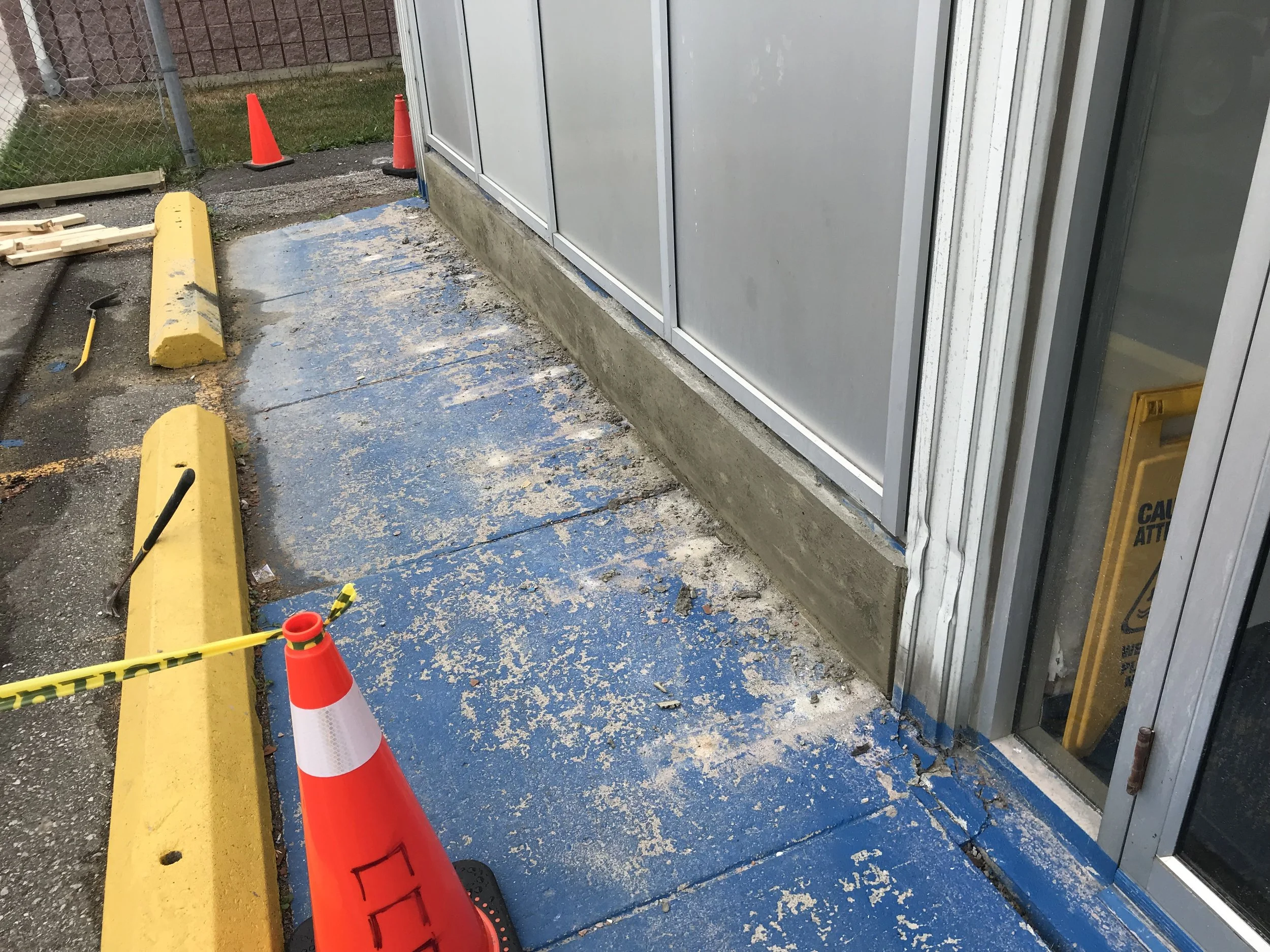  Brick Repair Process... Concrete Facing 