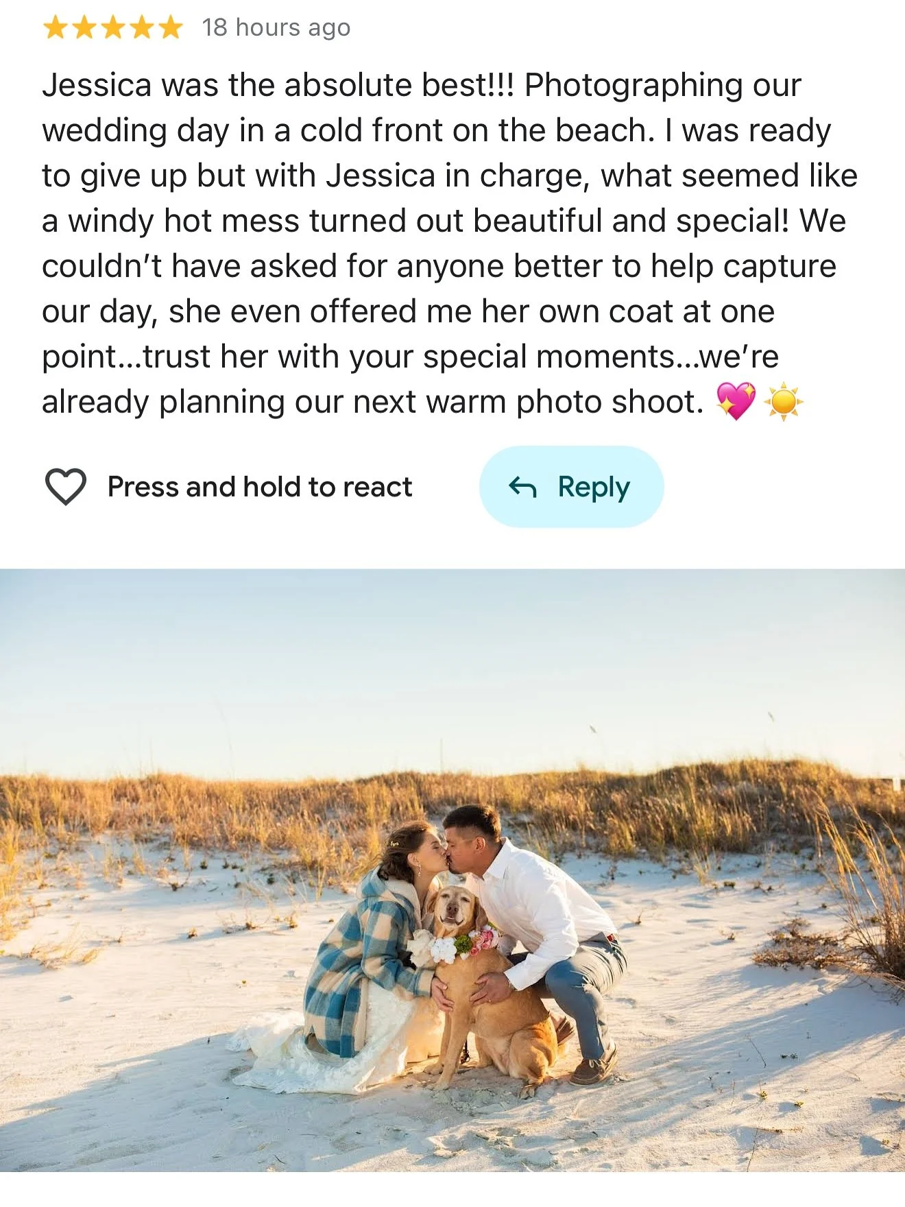 Check out my latest reviews ❤️❤️❤️#jessicasalortphotography#photographer#navarreflorida#navarrebeachphotographer#navarrebeach