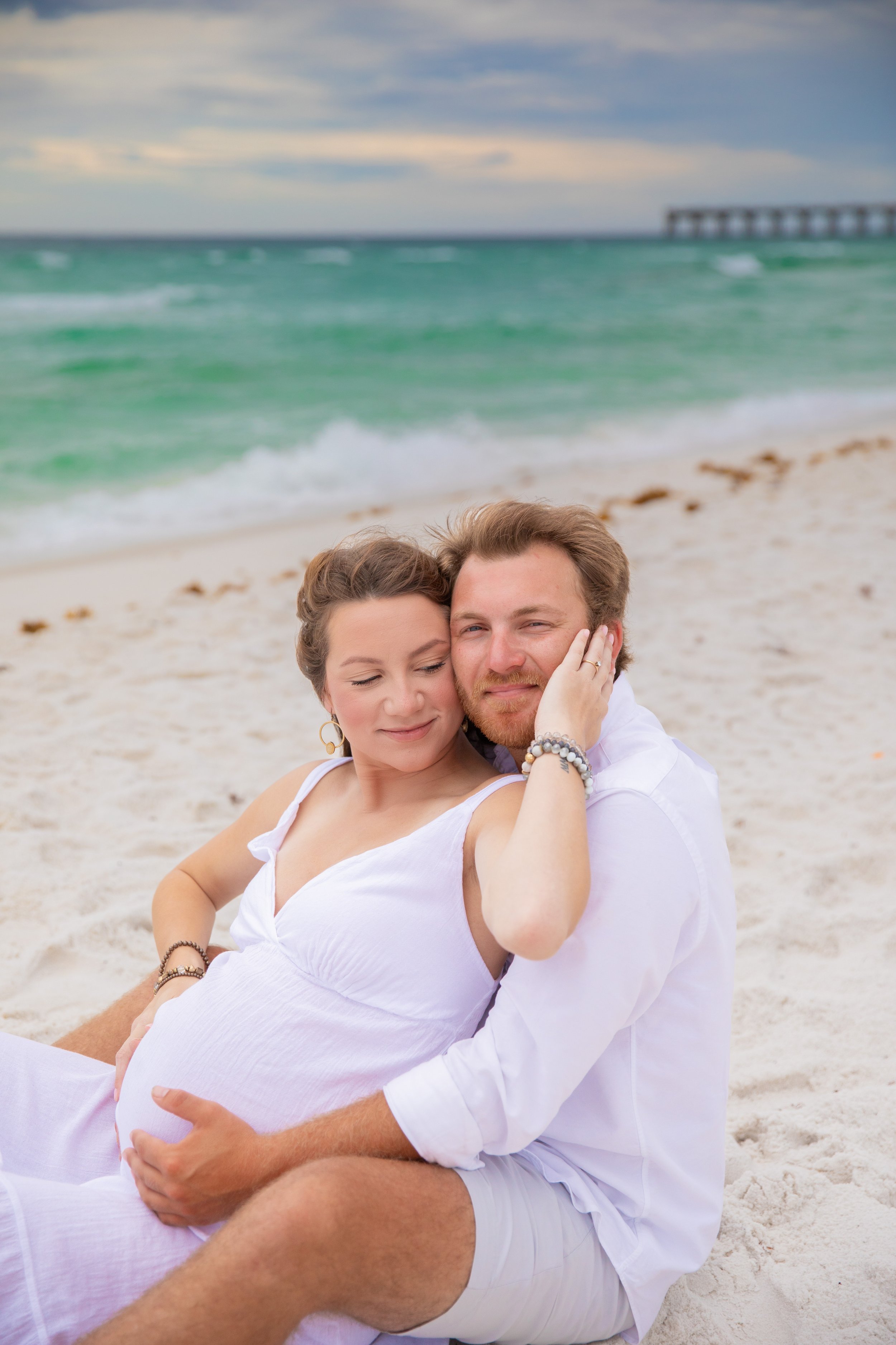 Last Minute Pregnancy Photos Florida // Surprise Proposal // Navarre Beach