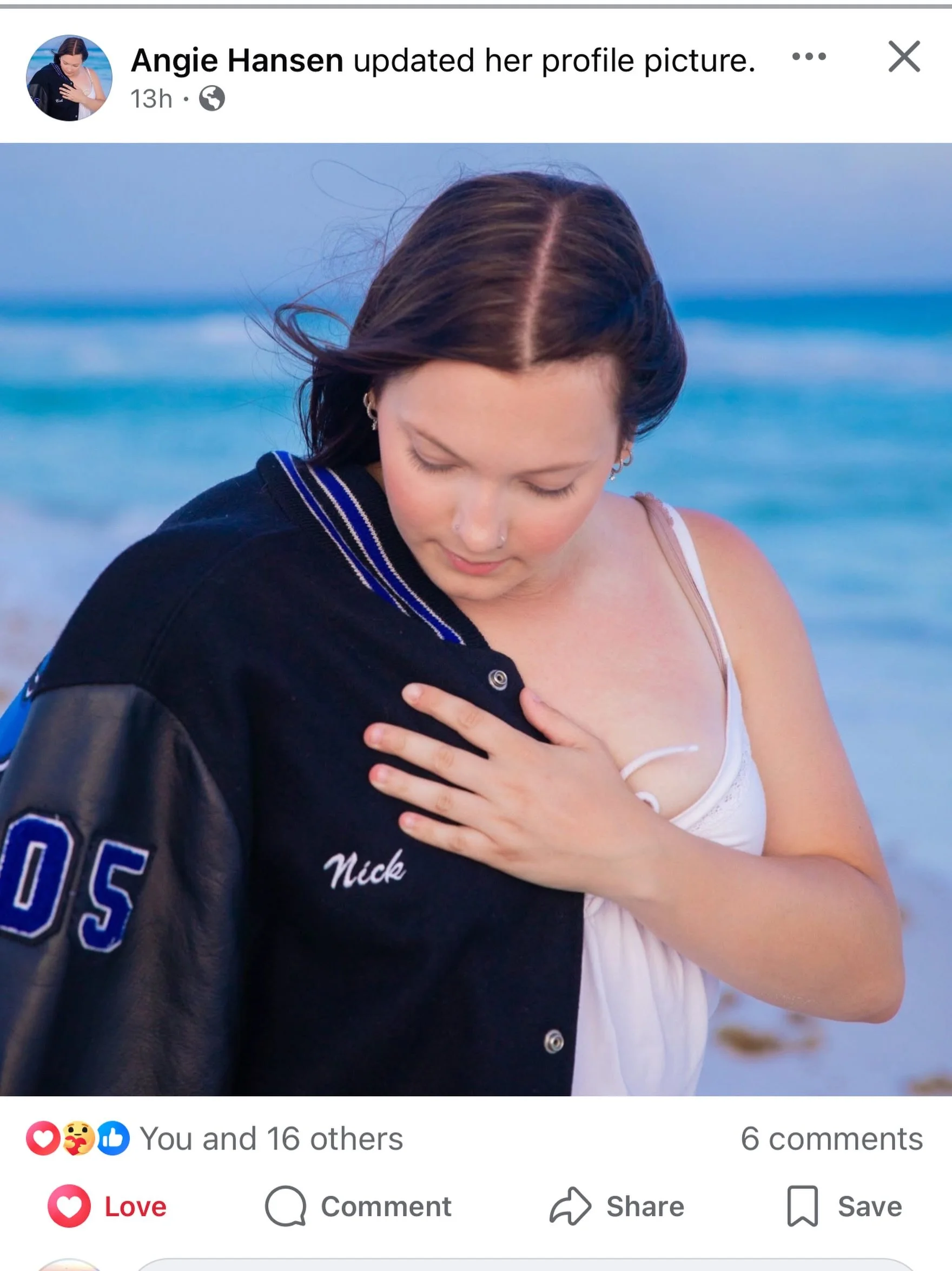 My favorite thing is scrolling through Facebook and seeing my clients using one of my photos as their profile picture. ❤️
This one stopped me in my tracks.
The letterman jacket she is wearing wasn&rsquo;t just a prop&mdash;it belonged to her uncle, w