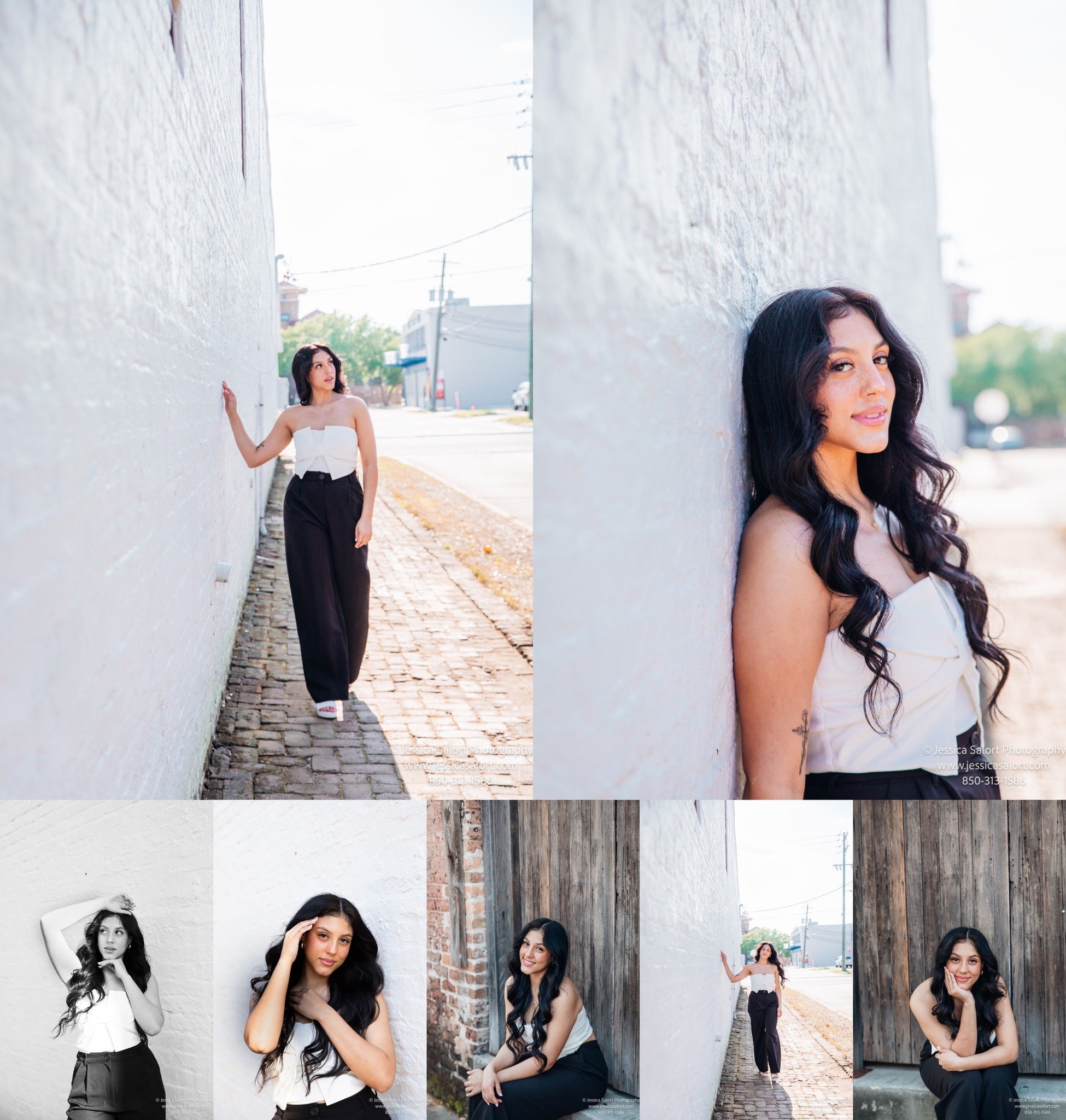 These gorgeous senior portraits were taken downtown, and I absolutely love the simplicity of the backgrounds. Sometimes you don&rsquo;t need anything elaborate &mdash; a clean, simple setting allows the focus to stay exactly where it belongs: on your