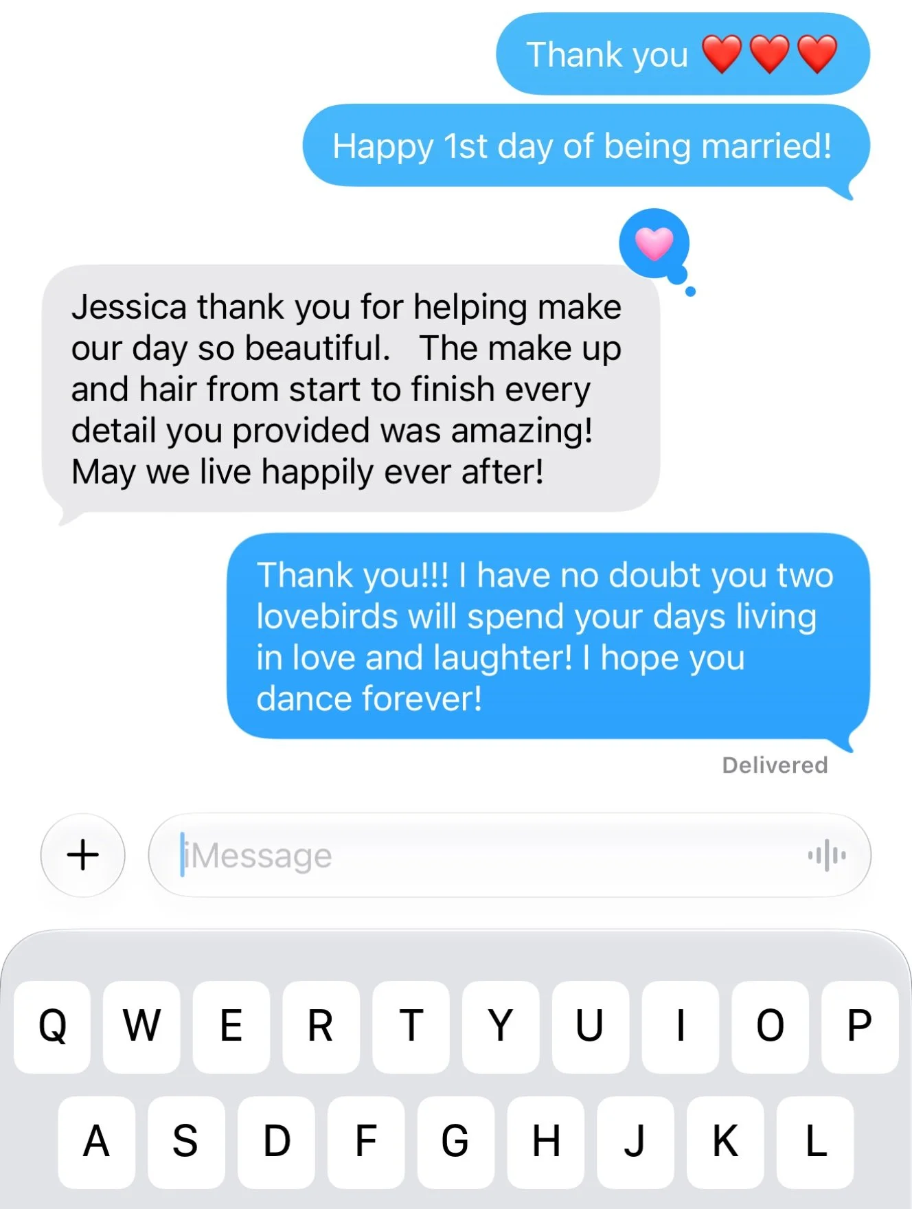 The sweet text from last nights bride. I was able to provide, hair, make-up, beach set-up and photography. 

Looking to get married or know anyone looking for a vendor? Call me. I&rsquo;ll help make those dreams come true! 

#navarreweddings#beachven