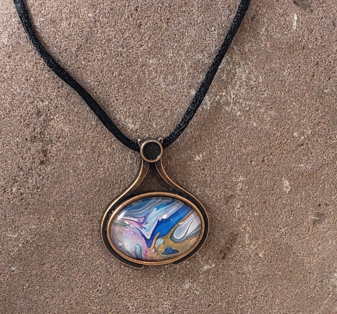 Blue Oval Necklace