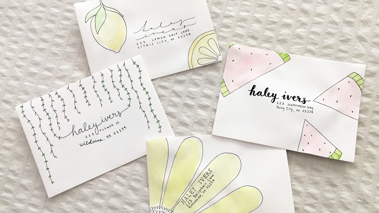 4 Fun Ways to Address Envelopes — HALEY IVERS | Influencer and ...