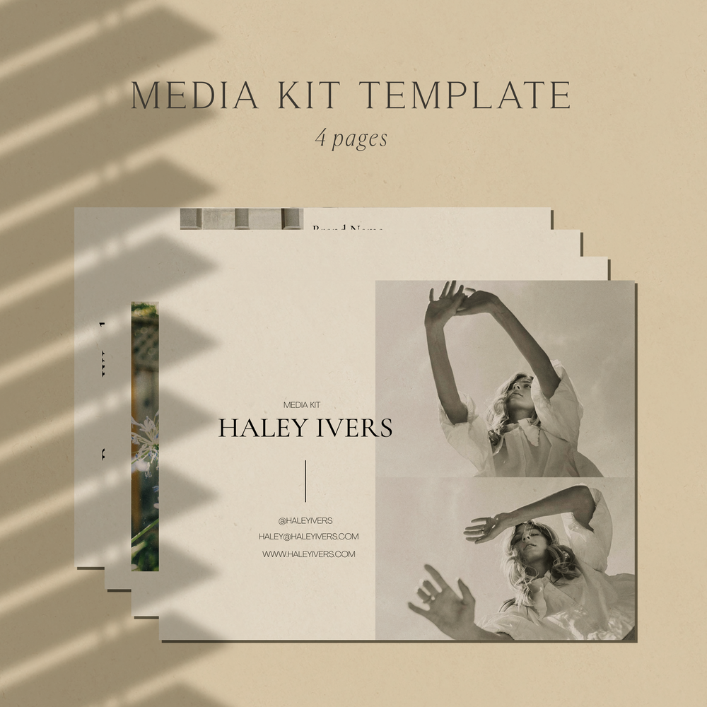 Influencer Media Kit Template | Edit and Customize in Canva — HALEY IVERS |  Influencer and Content Creator
