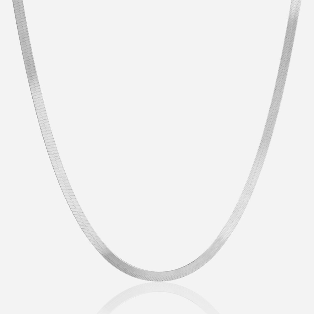 Aureum Lucia Silver Snake Layering Necklace Chain