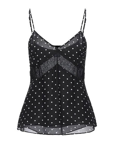 black polka dot lace cami