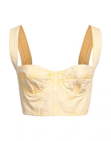 light yellow bustier top thick straps