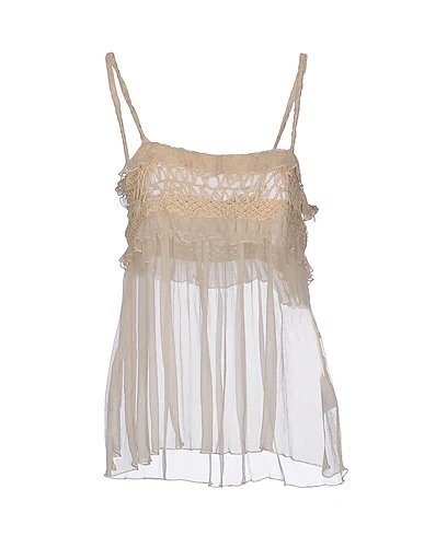 redvalentino lace sheer vintage tank top