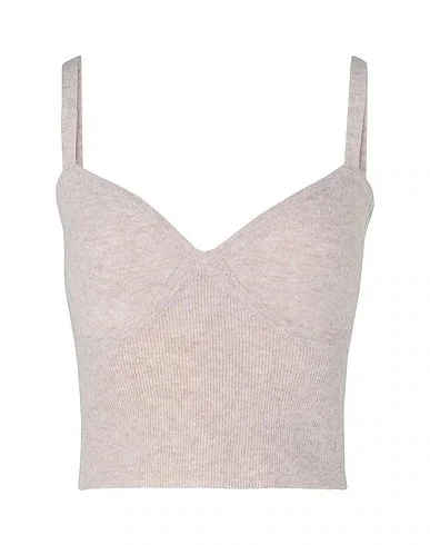 knit beige tank top sweetheart neckline