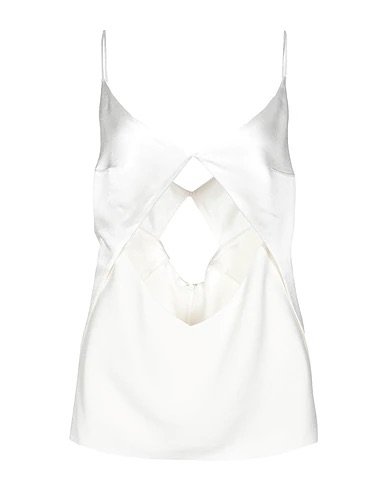 dion lee white strappy silk tank top