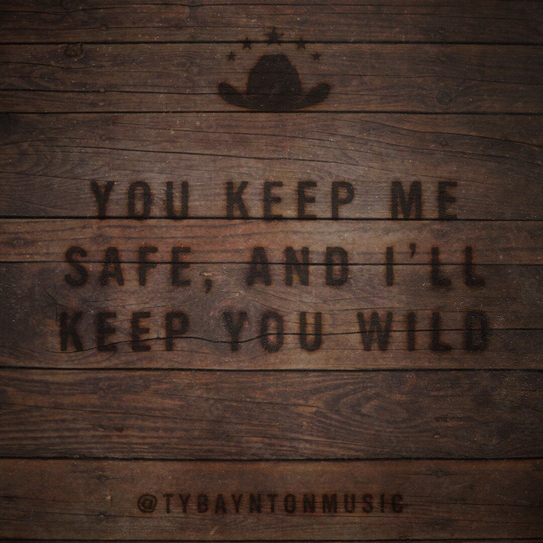 You keep me safe, and I'll keep you wild...😉⁠
⁠
What's your favourite line from my song, &quot;Keep You Wild&quot;? Let me know in the comments below!👇🏻⁠
.⁠
.⁠
.⁠
.⁠
.⁠
 #tybayntonmusic #countryliving #countrylyrics #newsinglecomingsoon #canadianc