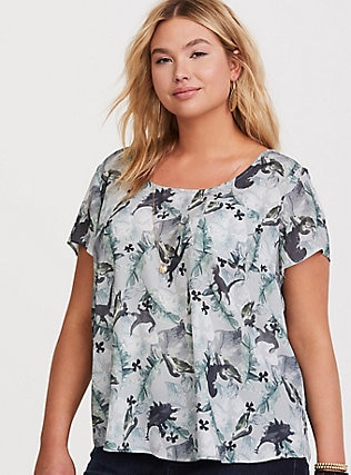 Jurassic World Abbey Georgette Blouse - $38.90