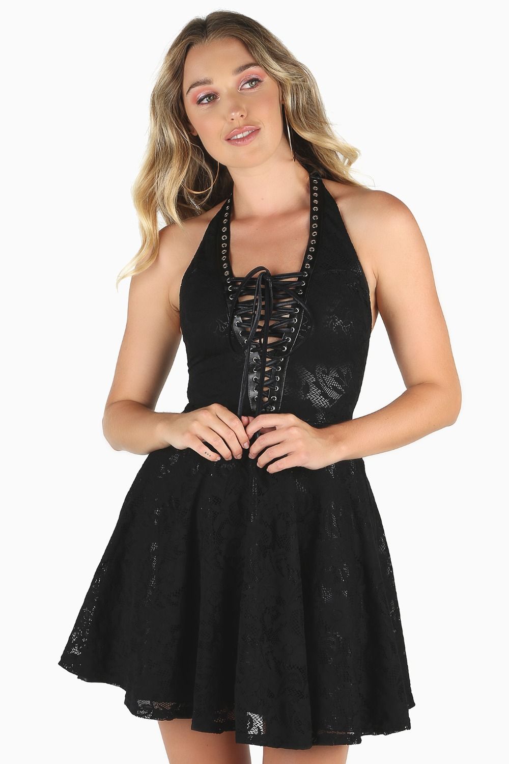Dark Queen Lace Up Dress - Limited 