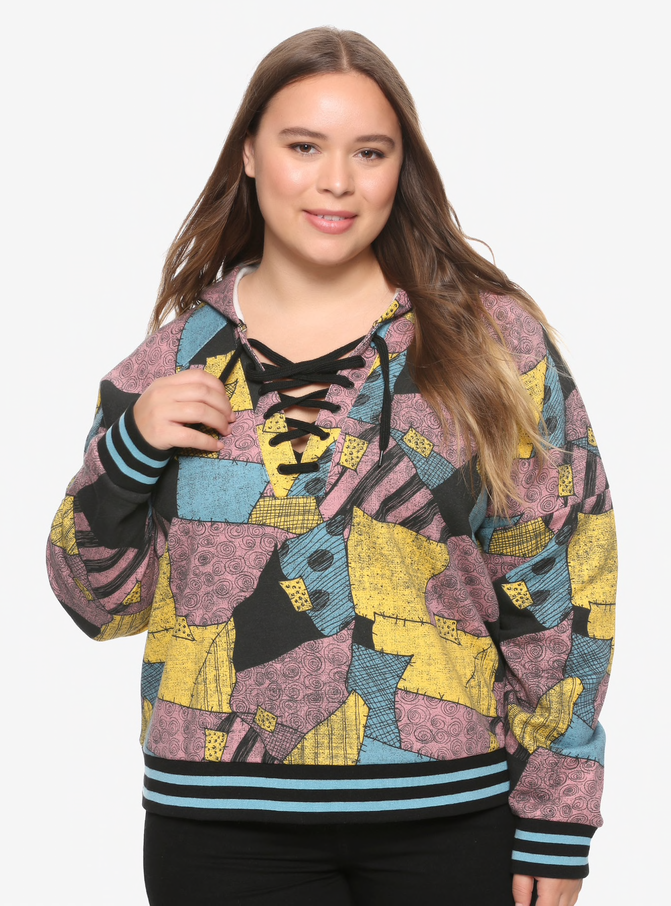 THE NIGHTMARE BEFORE CHRISTMAS SALLY LACE-UP HOODIE PLUS SIZE