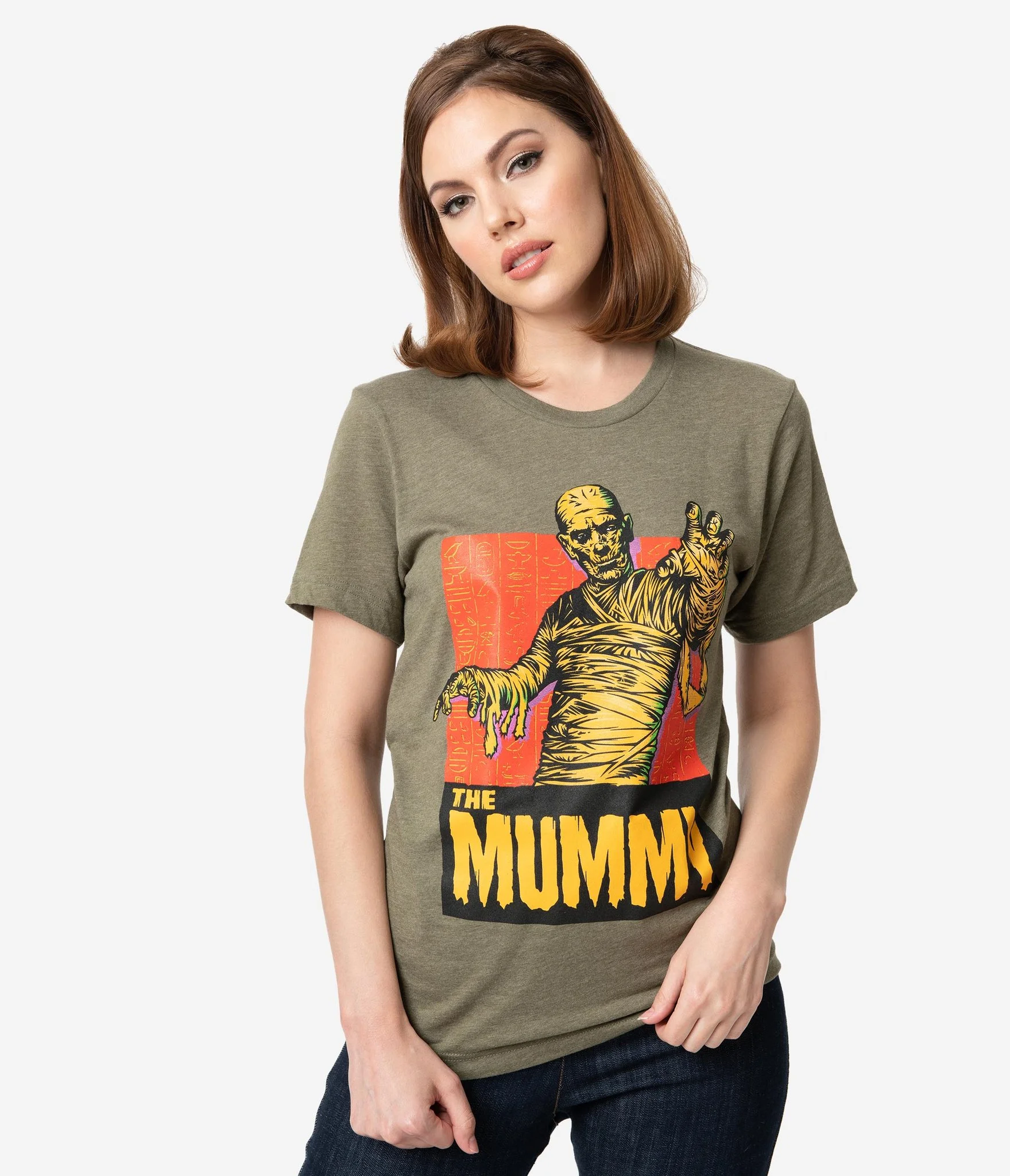 Universal Monsters x Unique Vintage Hunter Green The Mummy Unisex Tee