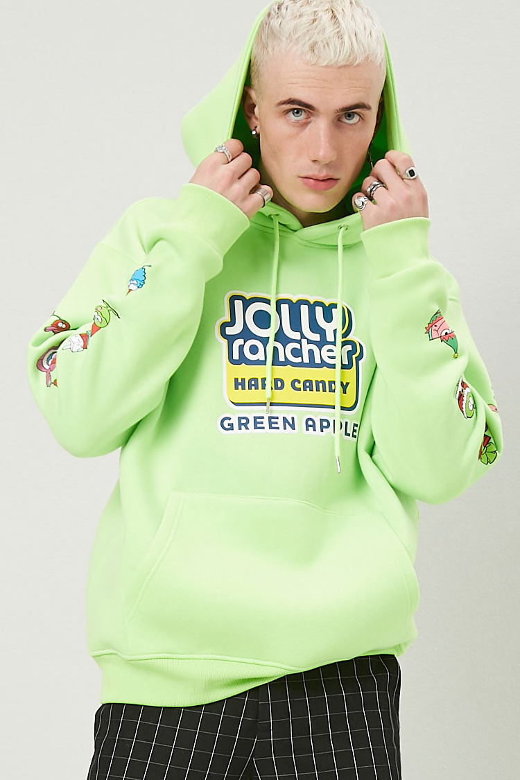 lime green graphic hoodie