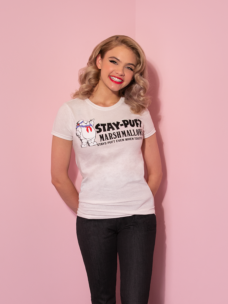 PRE ORDER - GHOSTBUSTERS™ RETRO STAY PUFT MARSHMALLOWS TEE (WOMEN'S)